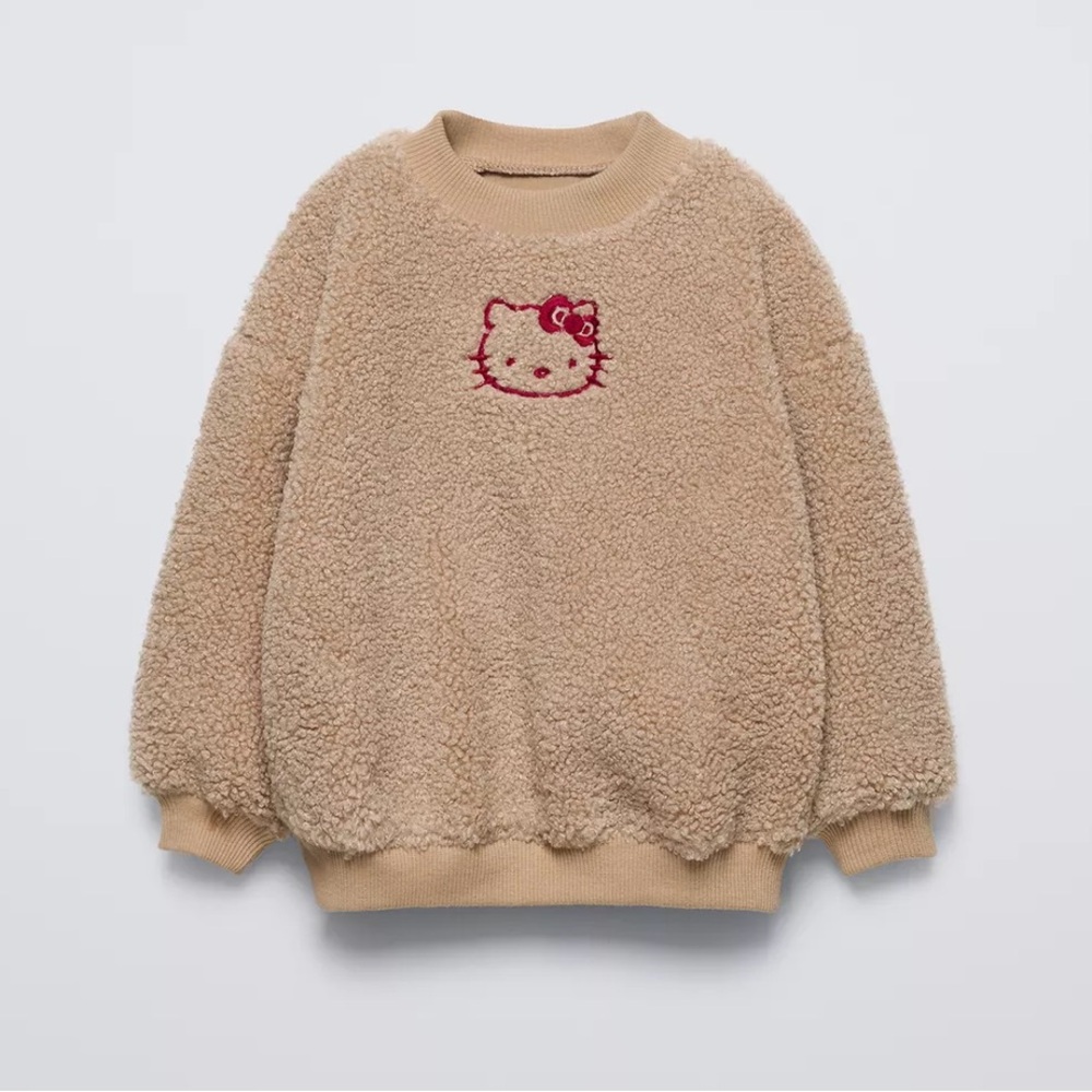 ZARA HELLO KITTY SANRIO FLEECE SWEATSHIRT